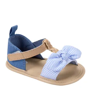 OshKosh B'Gosh Striped Bow Sandals - Blue