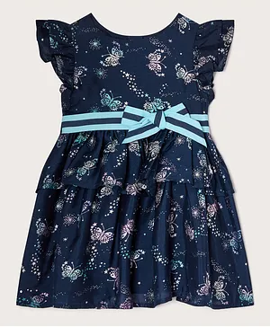 Monsoon Children Baby Jumping Butterflies Dress - Blue