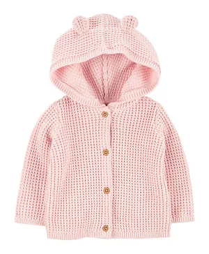 Carter's Hooded Cardigan - Pink