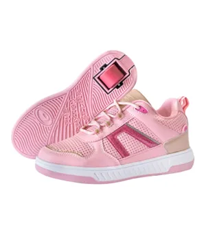 Breezy Rollers Lace Up Shoes With Wheels - Pink