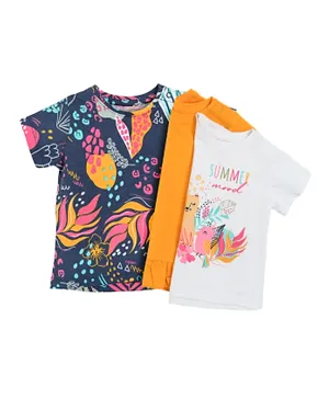 SMYK 3 Pack Printed Short Sleeves T Shirts - Multicolor
