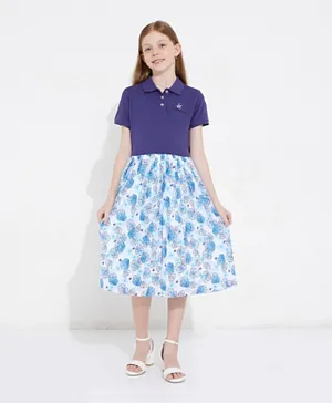 Beverly Hills Polo Club Floral Printed Dress - Blue