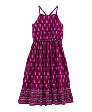 Carter's Pineapple Linen Dress - Purple