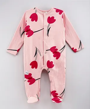 Babybol Full Sleeves Sleepsuit - Pink