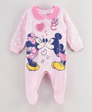 Disney Mickey & Minnie Sleepsuit - Light Pink