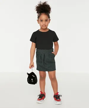 Trendyol Jacquard Knitted Skirt - Black