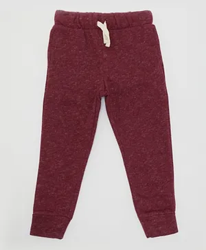 The Children's Place Solid Marled Fleece Jogger Pants - Redwood