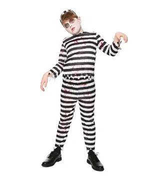 Party Magic Zombie Prisoner Boy Costume - Black & White
