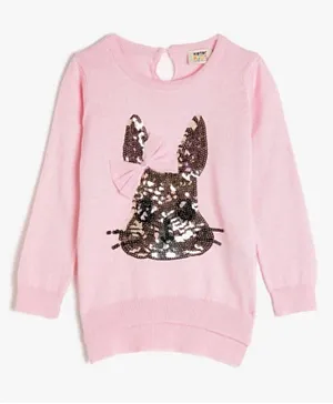 Koton Rabbit Embellished Sweater - Pink