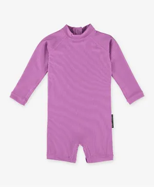 Beach & Bandits Ribbed Baby Legged Swimsuit XS - Orchid