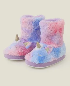 Monsoon Children Unicorn Slipper Boots - Multicolor