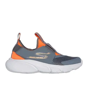 Skechers Skech Faster Slip On Shoes - Grey & Orange