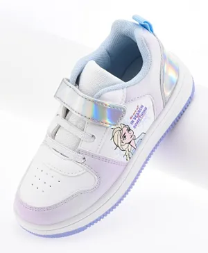 Comic Kids By UrbanHaul Disney Frozen Elsa Sneakers - Purple & White