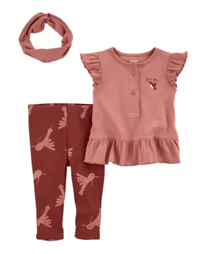 Carter's 3-Piece Little Bird Outfit Set - Pink