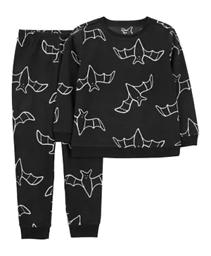 Carter's 2-Piece Halloween Bats Fleece Outfit Set - Black