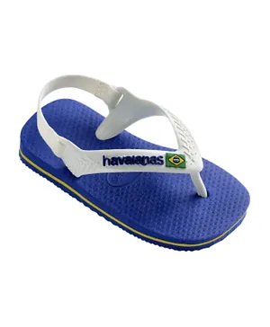 Havaianas Baby Brasil Logo II Flip Flops - Marine Blue