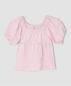 DeFacto Frill Sleeves Top - Pink