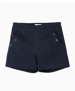 Zippy Elastic Waist Shorts - Blue