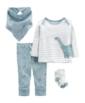 Carter's 4-Piece Dinosaur Outfit Set - Blue