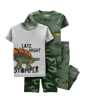 Carter's 4-Piece Dinosaur 100% Snug Fit Cotton PJs - Multicolour