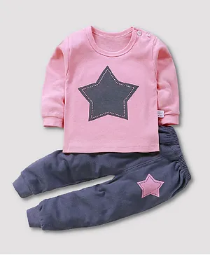 Lamar Baby Star Print Nightwear  - Pink