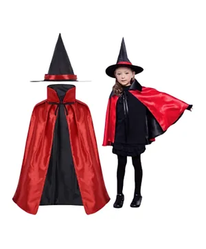 Highland Witch Cape Hat Halloween Costume Accessory - Red