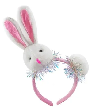 Party Magic-Easter Bunny Headband with Tinsel - Multicolour