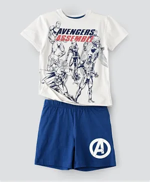 Marvel Avengers Tee With Shorts Set - White