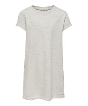 Only Kids Round Neck Dress - Oatmeal