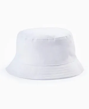 Zippy Cotton Side Straps Hat - White