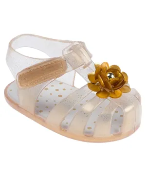 Pimpolho Children's Sandal With Lace And Velcro Closure - Gold