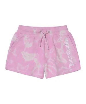 Juicy Couture Cotton Tie Dye Shorts - Pink