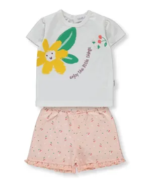 Bebetto Short Sleeves Top With Shorts - Multicolor