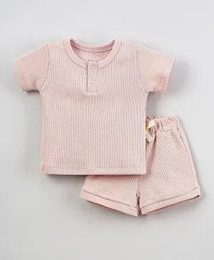 BabyCosy Organic Cotton T-Shirt with Shorts Set - Pink