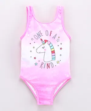 Minoti One Of A Kind Unicorn Swimsuit - Pink