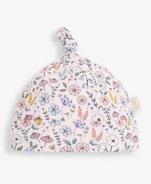 JoJo Maman Bebe Floral Print Baby Hat - Pink