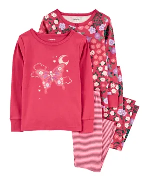 Carter's 2 Pack Butterfly 100% Snug Fit Cotton PJs - Pink