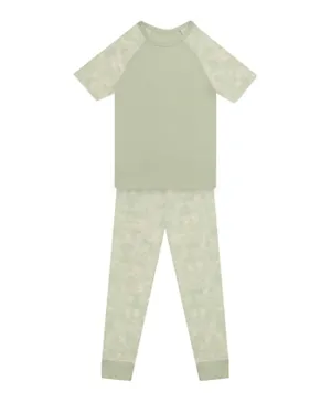 GreenTreat Bamboo Camouflage Print Pyjama Set - Green