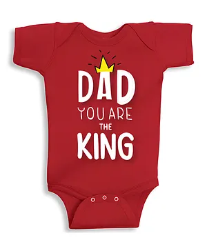 Twinkle Hands Dad You Are The King Onesie - Red