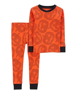 Carter's 2-Piece Halloween Pumpkins 100% Snug Fit Cotton Pajama Set - Orange