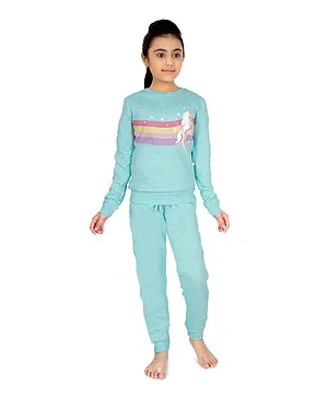 Genius Unicorn Sweatshirt With Joggers Set - Blue