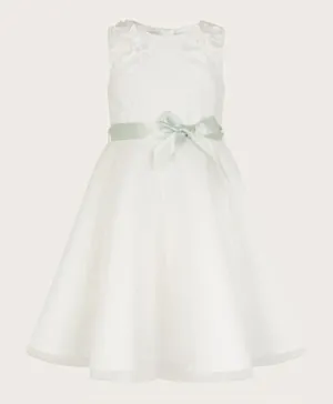 Monsoon Children Freya 3D Scuba Bridesmaid Dress - White