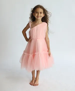 DDaniela Ruffled Hem Party Dress - Pink