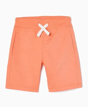 Zippy Drawstring Closure Shorts - Peach