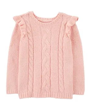 Carter's Cable Design Sweater - Pink