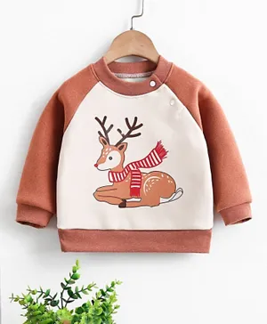 Lamar Baby Christmas  Pullover Sweater - Brown