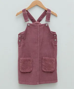 LC Waikiki Square Neck Dungaree Dress - Purple