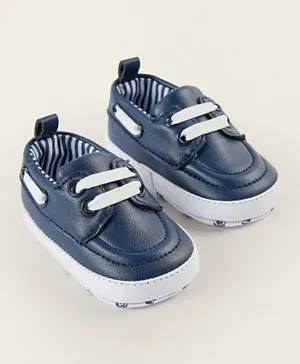 زيبي - حذاء على شكل قارب - أزرق داكن