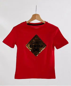Aeropostale - Gamer Shiny Gel Print T-Shirt - Red