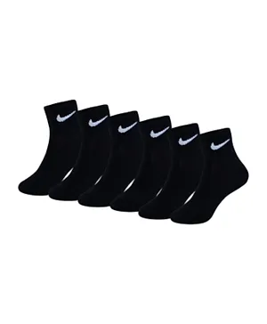Nike 6 Pack Quarter Length Socks - Black